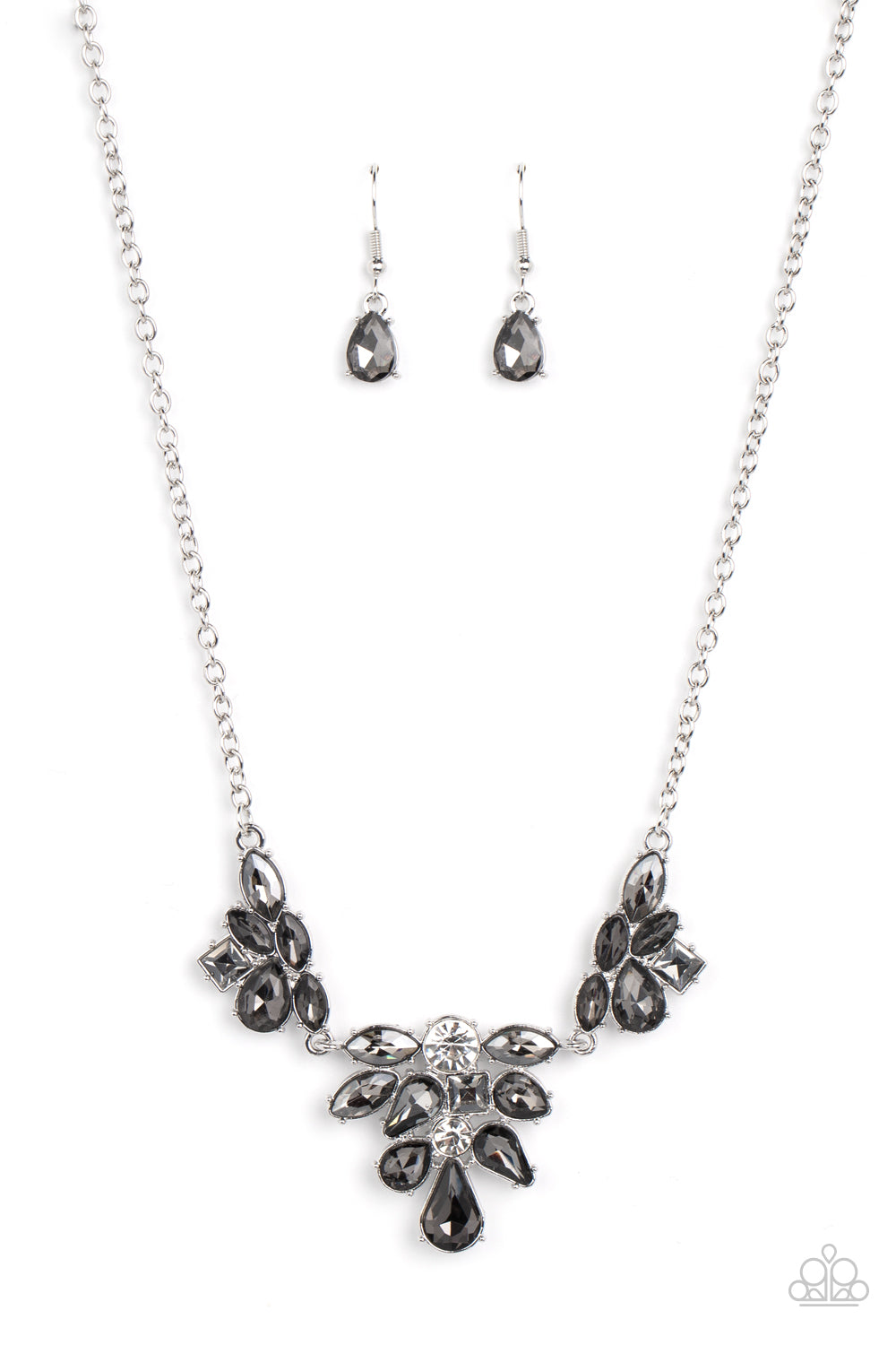 Completely Captivated - Silver Rhinestone Necklace Paparazzi Accessories