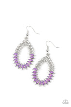 Load image into Gallery viewer, Lucid Luster - Purple Rhinestone Earrings Paparazzi Accessories