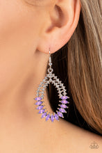 Load image into Gallery viewer, Lucid Luster - Purple Rhinestone Earrings Paparazzi Accessories