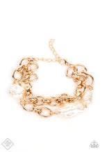 Load image into Gallery viewer, Seaside Sojourn Gold Pearl Bracelet Paparazzi Accessories