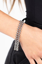 Load image into Gallery viewer, Seize the Sizzle - Black Gunmetal Rhinestone Bracelet Paparazzi Accessories