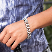 Load image into Gallery viewer, Seize the Sizzle - Black Gunmetal Rhinestone Bracelet Paparazzi Accessories