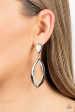 Load image into Gallery viewer, Artisan Anthem - White Stone Earrings Paparazzi Accessories