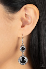 Load image into Gallery viewer, Modern Motives - Black Rhinestone Earrings Paparazzi Accessories
