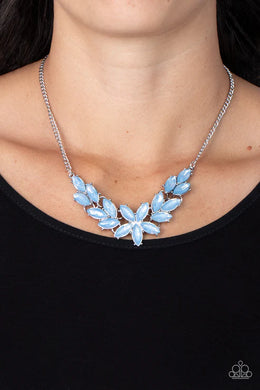 Ethereal Efflorescence Blue Rhinestone Necklace Paparazzi Accessories
