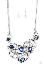 Load image into Gallery viewer, Warp Speed Blue Rhinestone Necklace Paparazzi Accessories