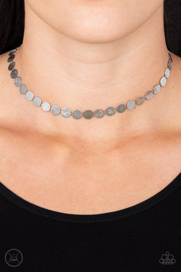 Flash Mob Flicker - Silver Choker Necklace Paparazzi Accessories