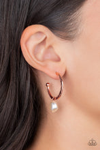 Load image into Gallery viewer, GLAM Overboard - Copper Hoop Earrings Paparazzi Accessories