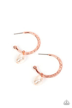 Load image into Gallery viewer, GLAM Overboard - Copper Hoop Earrings Paparazzi Accessories