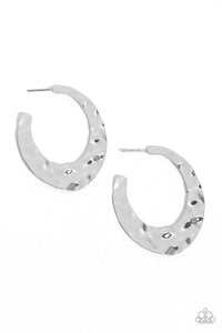 hoops,silver,Make a Ripple - Silver Hoop Earrings