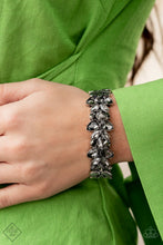 Load image into Gallery viewer, Glacial Gleam Silver Rhinestone Cuff Bracelet Paparazzi Accessories