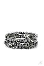 Load image into Gallery viewer, Right on CUBE - Black Gunmetal Stretchy Bracelet Paparazzi Accessories
