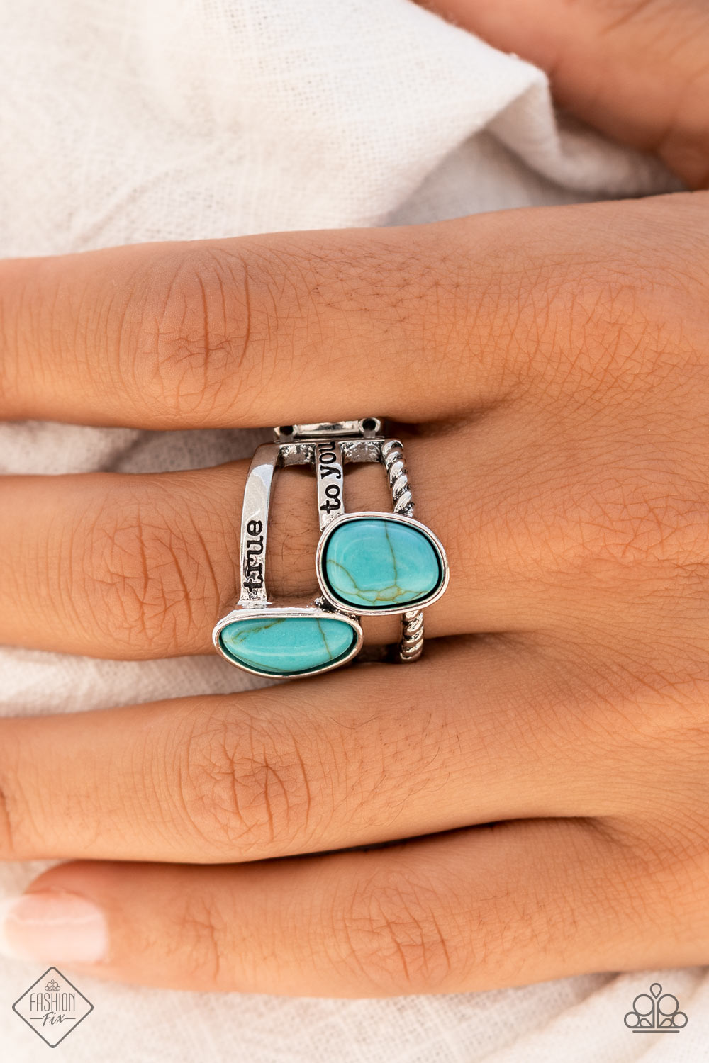 True to You Blue Turquoise Ring Paparazzi Accessories