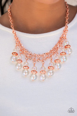 Deep Space Diva Copper Iridescent Necklace Paparazzi Accessories
