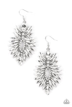 Load image into Gallery viewer, Turn Up The Luxe White Rhinestone Earrings Paparazzi Accessories