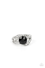 Load image into Gallery viewer, Blockbuster Boom - Black Rhinestone Ring Paparazzi Accessories