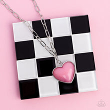 Load image into Gallery viewer, Everlasting Endearment - Pink Heart Necklace Paparazzi Accessories