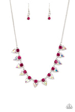 Load image into Gallery viewer, Razor-Sharp Refinement - Pink Rhinestone Necklace Paparazzi Accessories