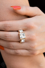 Load image into Gallery viewer, Treasured Twinkle Gold Rhinestone Ring Paparazzi Accessories