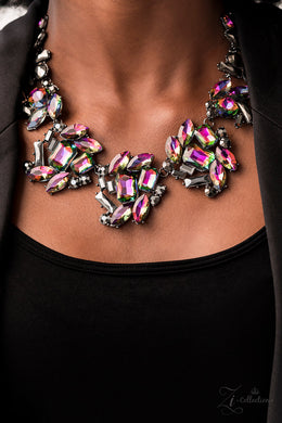 Obsessed Oil Spill Gunmetal Rhinestone Zi Collection Necklace Paparazzi Accessories