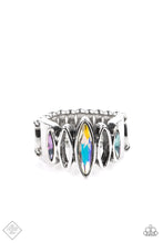 Load image into Gallery viewer, Distant Cosmos Multi Iridescent Rhinestone Ring Paparazzi Accessories