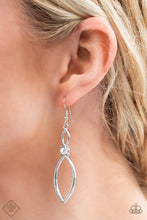 Load image into Gallery viewer, Plucked Petals White Rhinestone Earrings Paparazzi Accessories