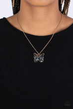Load image into Gallery viewer, Gives Me Butterflies - Rose Gold Butterfly Necklace Paparazzi Accessories