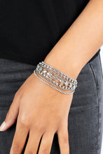 Load image into Gallery viewer, Interstellar Interlude - White Rhinestone Bracelet Paparazzi Accessories