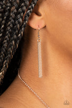 Load image into Gallery viewer, Prismatic Passion - Rose Gold Iridescent Rhinestone Heart Necklace Paparazzi Accessories