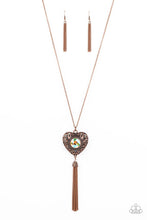 Load image into Gallery viewer, Prismatic Passion - Copper Heart Necklace Paparazzi Accessories