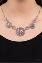 Load image into Gallery viewer, Cosmic Cosmos - Purple Oil Spill Rhinestone Necklace Paparazzi Accessories