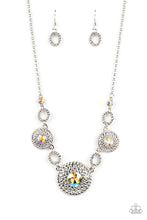 Load image into Gallery viewer, Cosmic Cosmos - Yellow Iridescent Rhinestone Necklace Paparazzi Accessories