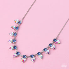 Load image into Gallery viewer, Razor-Sharp Refinement - Blue Rhinestone Necklace Paparazzi Accessories
