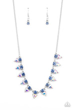 Load image into Gallery viewer, Razor-Sharp Refinement - Blue Rhinestone Necklace Paparazzi Accessories