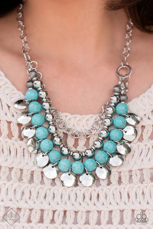 Leave Her Wild Blue Stone Necklace Paparazzi Accessories