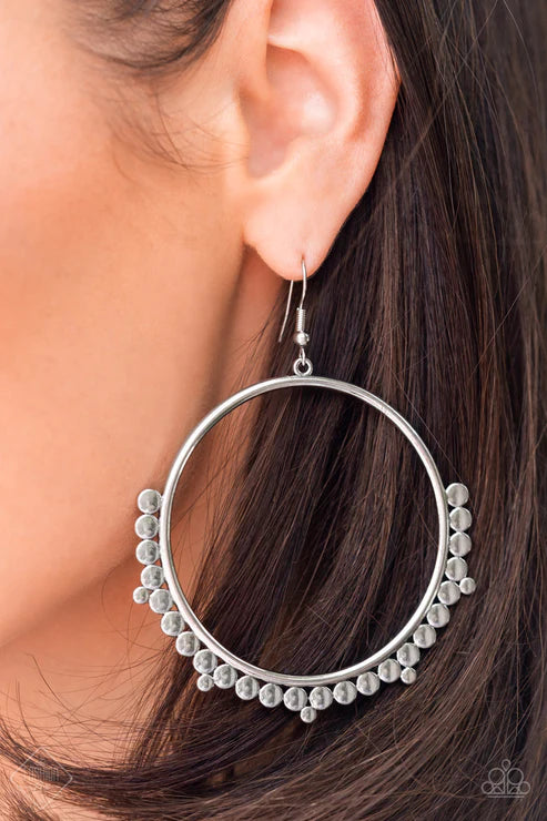 Ultra Untamable Silver Earrings Paparazzi Accessories