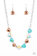 Load image into Gallery viewer, Dreamy Drama - Orange Oil Spill Rhinestone Necklace Paparazzi Accessories