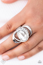 Load image into Gallery viewer, Mountain View Meadow White Rhinestone Ring Paparazzi Accessories