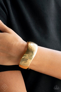 Urban Anchor Gold Hinge Bracelet Paparazzi Accessories