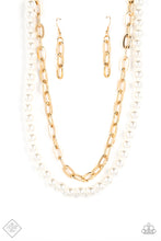 Load image into Gallery viewer, Suburban Yacht Club Gold Pearl Necklace Paparazzi Accessories
