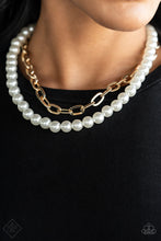 Load image into Gallery viewer, Suburban Yacht Club Gold Pearl Necklace Paparazzi Accessories