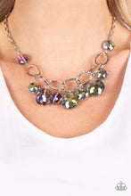 Load image into Gallery viewer, Rhinestone River - Multi Oil Spill Necklace Paparazzi Accessories