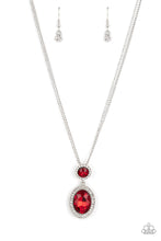 Load image into Gallery viewer, Castle Diamonds - Red Rhinestone Necklace Paparazzi Accessories