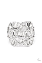 Load image into Gallery viewer, Six-Figure Flex White Rhinestone Ring Paparazzi Accessories