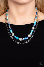 Load image into Gallery viewer, Tidal Trendsetter - Blue Necklace Paparazzi Accessories