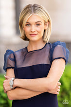 Load image into Gallery viewer, Daydream Dazzle - White Rhinestone Cuff Bracelet Paparazzi Accessories