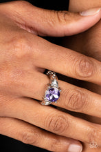 Load image into Gallery viewer, Intergalactic I Do - Purple Rhinestone Ring Paparazzi Accessories