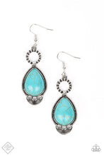 Load image into Gallery viewer, River Cruzin Blue Turquoise Stone Earrings Paparazzi Accessories
