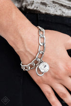 Load image into Gallery viewer, Unyielding Roar White Rhinestone Bracelet Paparazzi Accessories