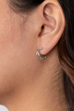 Load image into Gallery viewer, Charming Crescents - Silver Hoop Earrings Paparazzi Accessories